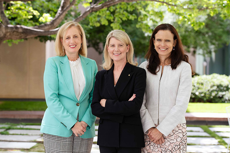 Senator the Hon Katy Gallagher, Ms Stephanie Copus Campbell and Natasha Stott Despoja Senator the Hon Katy Gallagher, Ms Stephanie Copus Campbell and Natasha Stott Despoja