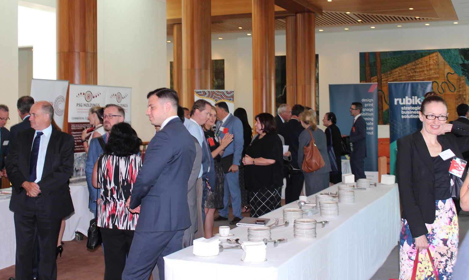 Photograph of PM&C staff at a morning tea for Indigenous Procurement and Business