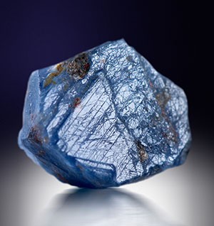 A raw sapphire stone.