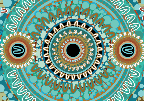 Aboriginal artwork from PM&C Reconciliation Action Plan by artist Lynnice Letty Church