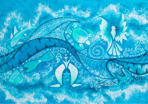 Torrest Strait Islander artwork from PM&C Reconciliation Action Plan designed by Jess Mordey