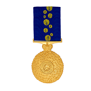 The Order of Australia medal with wattle