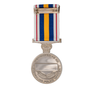 National Police Service Medal back