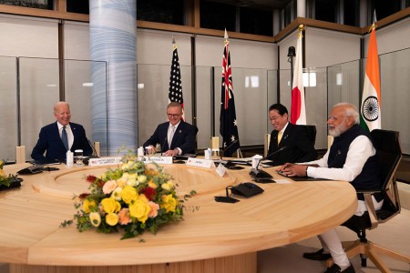 Quad meeting photo: Joseph R. Biden, Jr, President of the United States, the Hon Anthony Albanese MP, Prime Minister of Australia, Kishida Fumio, Prime Minister of Japan, Shri Narendra Modi, Prime Minister of India.