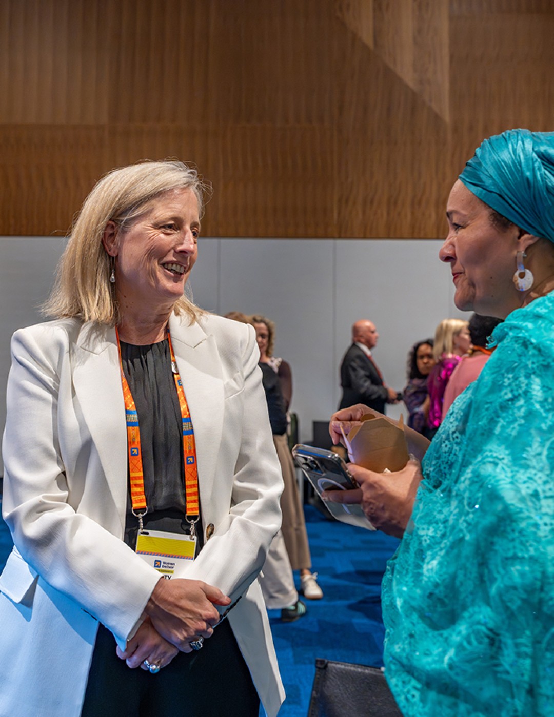 Senator the Hon Katy Gallagher in conversation with H.E Amina L. Mohammed.