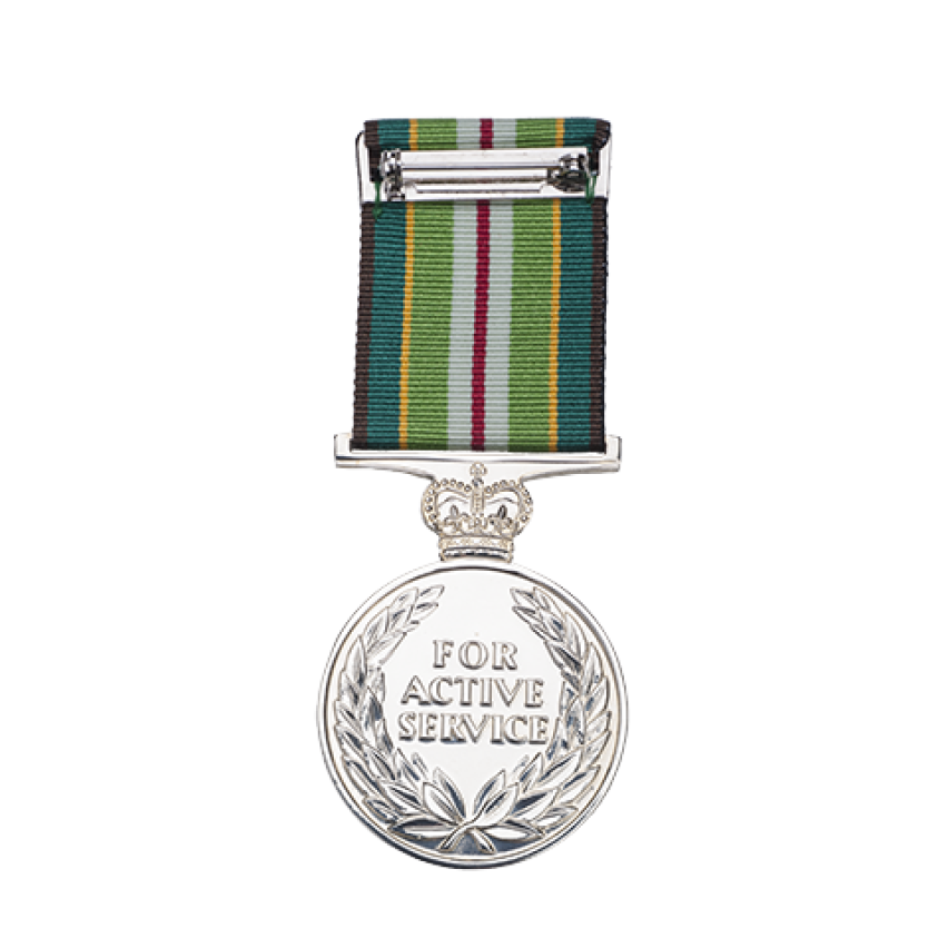 Australian Active Service medal back