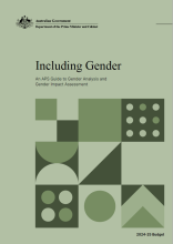 Including Gender: An APS Guide to Gender Analysis and Gender Impact Assessment cover