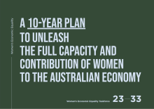 A 10-year plan to unleash the full capacity and contribution of women to the Australian economy 23 - 33