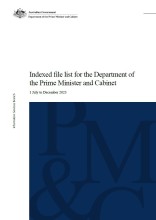 Indexed file list for the Department of the Prime Minister and Cabinet - 1 July to December 2023