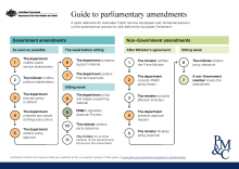 Guide to parliamentary amendments infographic.