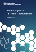Long-term insights report - the future of human services cover.