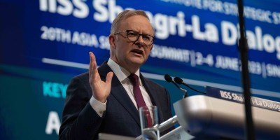 The Prime Minister the Hon Anthony Albanese MP addresses the Australia-Singapore Annual Leaders' Meeting.