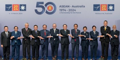 Prime Minister Anthony Albanese with leaders of Lao PDR, Brunei Darussalam, Cambodia, Indonesia, Malaysia, Philippines, Singapore, Thailand, Vietnam and Timor-Leste in Melbourne at the 2024 ASEAN-Australia Special Summit.