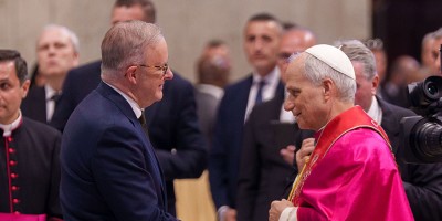 Prime Minister Anthony Albanese meeting His Holiness Pope Leo XIV at the Vatican.