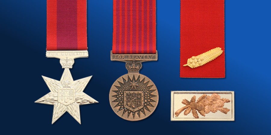 The Star of Courage, the Bravery Medal and the Commendation for Brave Conduct.