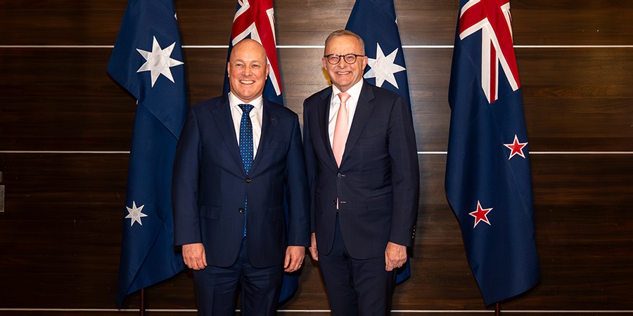 New Zealand Prime Minister Christopher Luxon and Prime Minister Anthony Albanese.