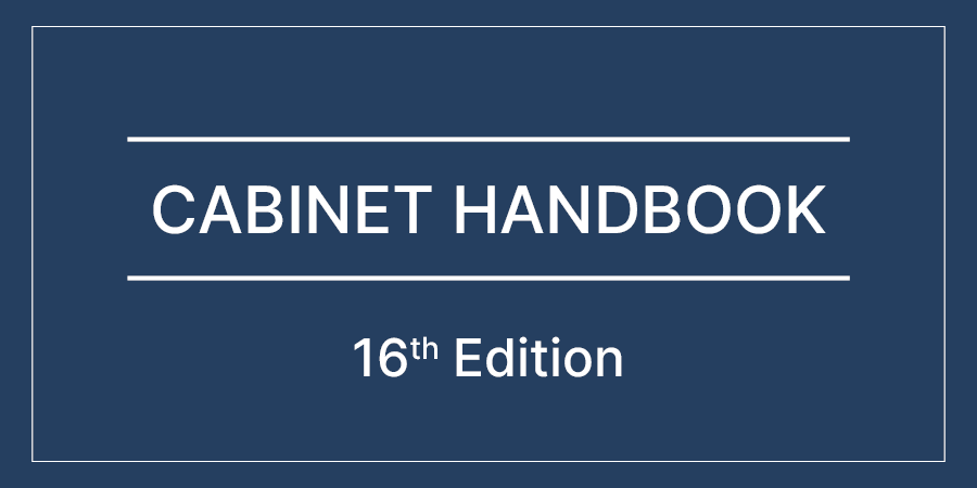 Cabinet Handbook 16th Edition
