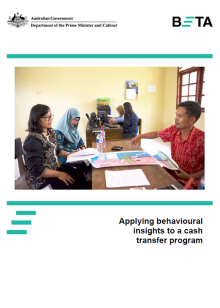 Applying behavioural insights to a cash transfer program report