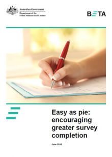 y as pie: encouraging greater survey completion June 2018
