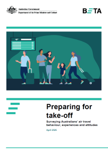 Preparing for take-off, surveying Australians' air travel behaviour, experiences and attitudes.